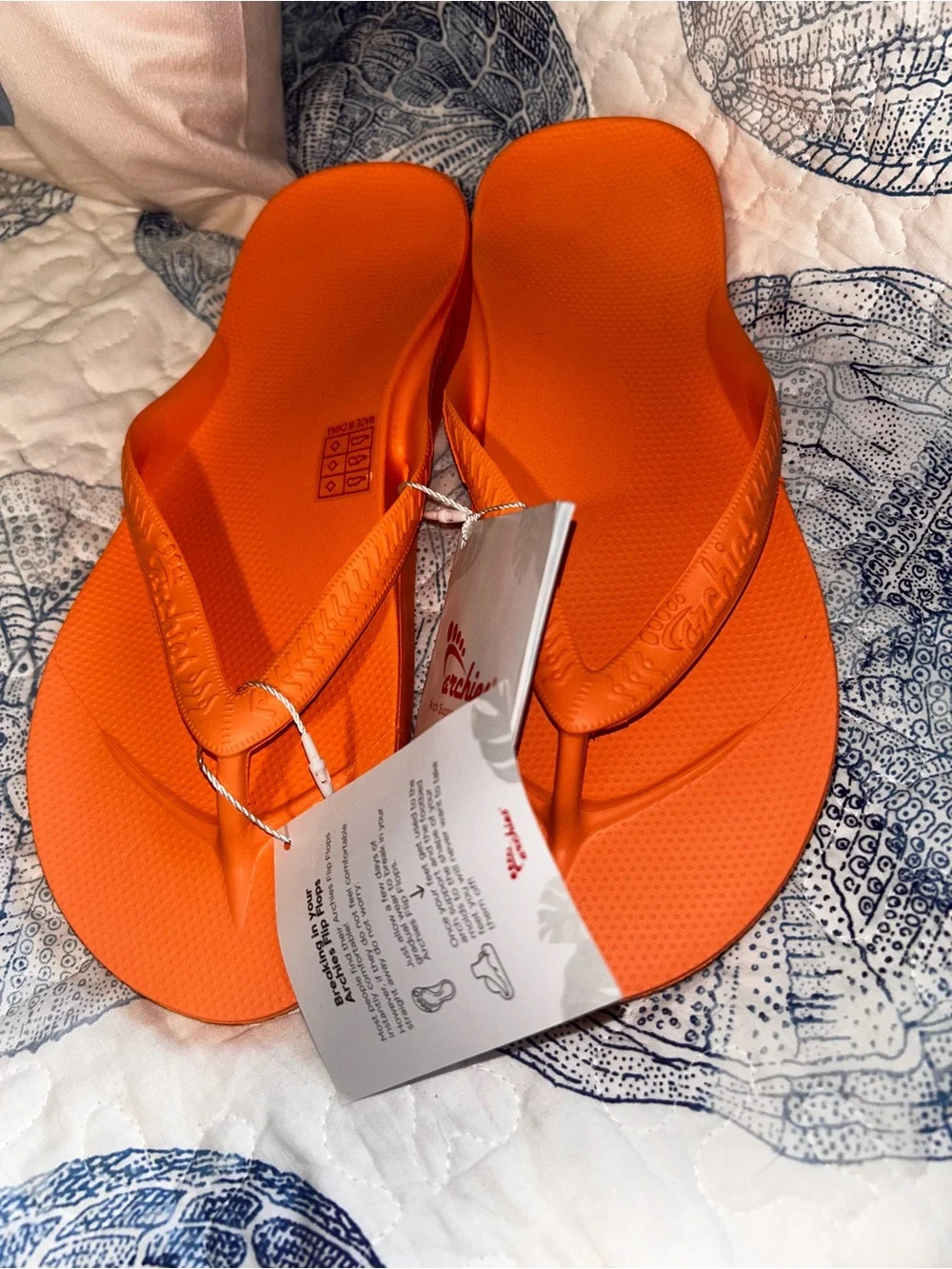 Archies Orange Women's Comfort Flip Flop Sandals